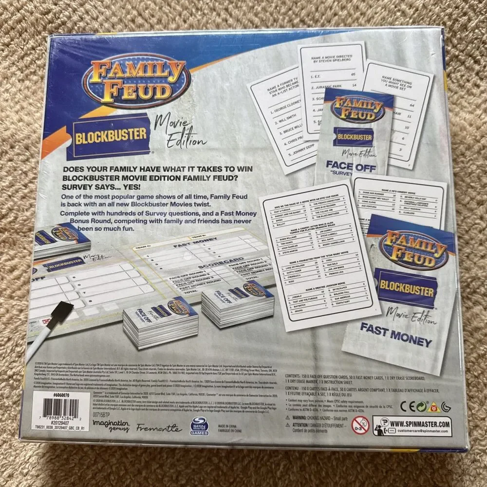 Family Feud Blockbuster Movie Edition Trivia Survey Showdown BOARD GAME New 2020
